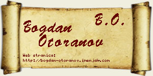 Bogdan Otoranov vizit kartica